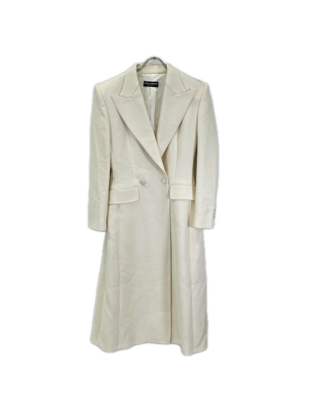 Dolce & Gabbana Natural White Coat 42